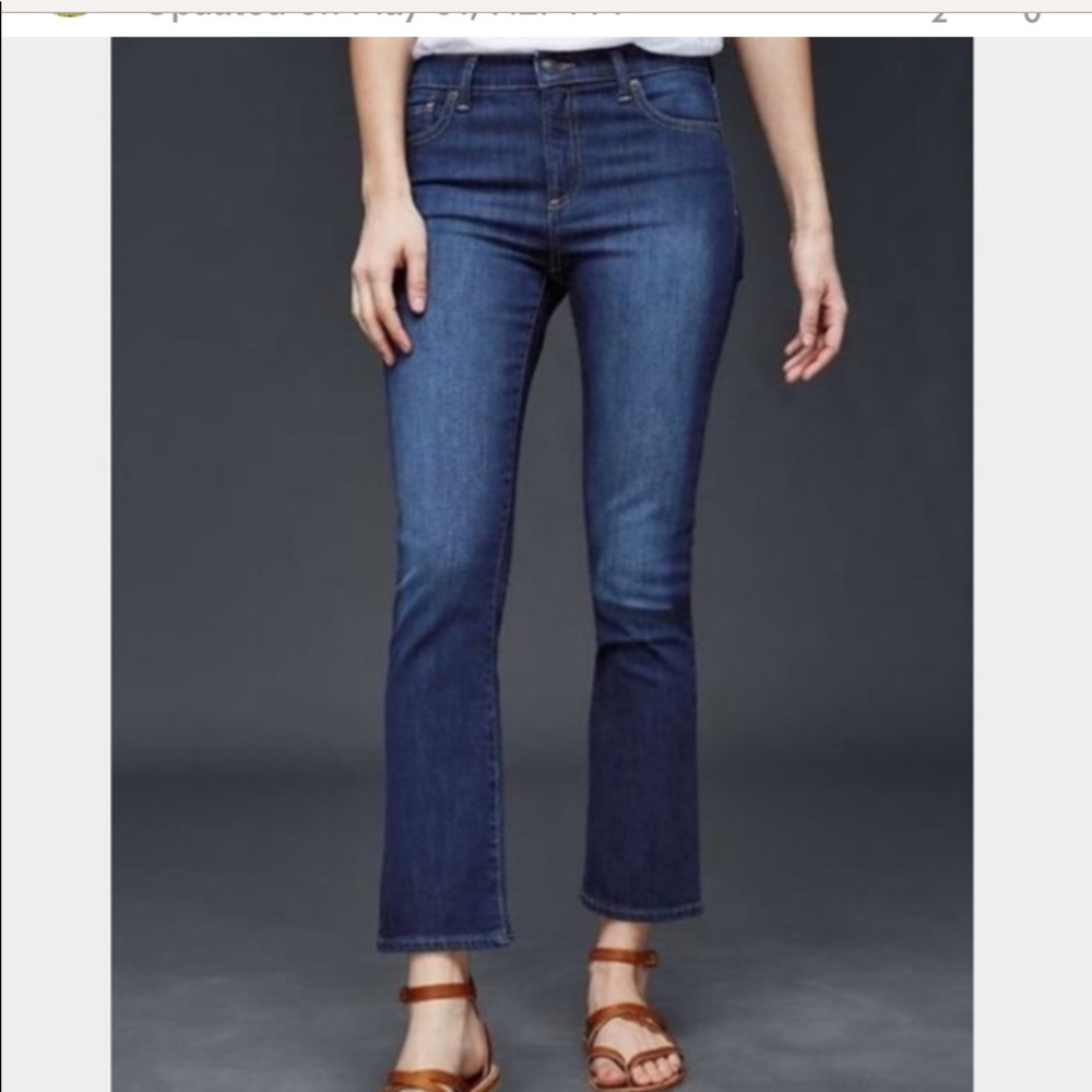 Gap Crop Kick Jeans Stone Bright Indigo
